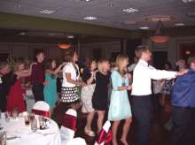 mark dj detroit toledo ann arbor wedding people have a great time conga line dancing 